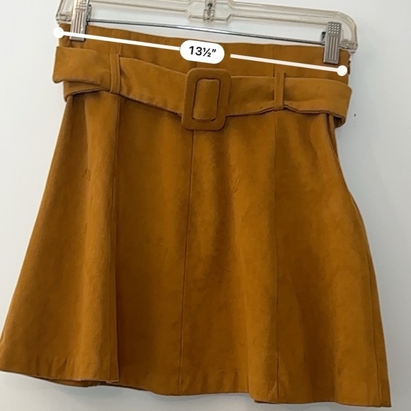 Zara Women’s Belted A-Line Skirt in Burnt Orange, Size Small - Picture 7 of 8
